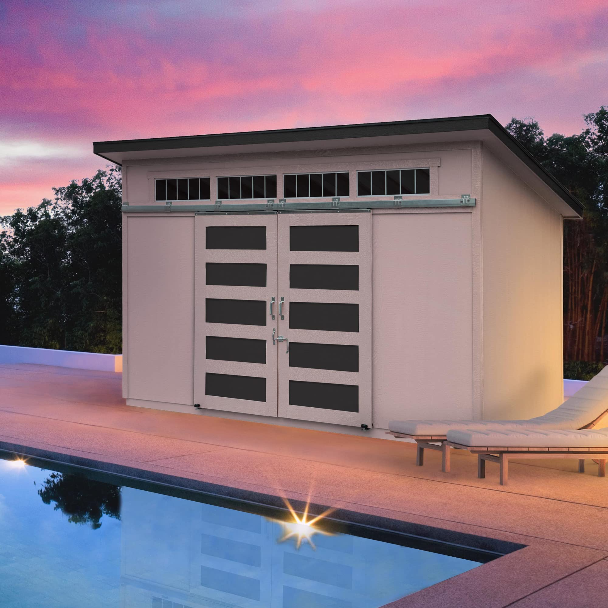 【Storage Shed】Palisade 12x8 Do-it-Yourself Wooden Storage Shed with Floor