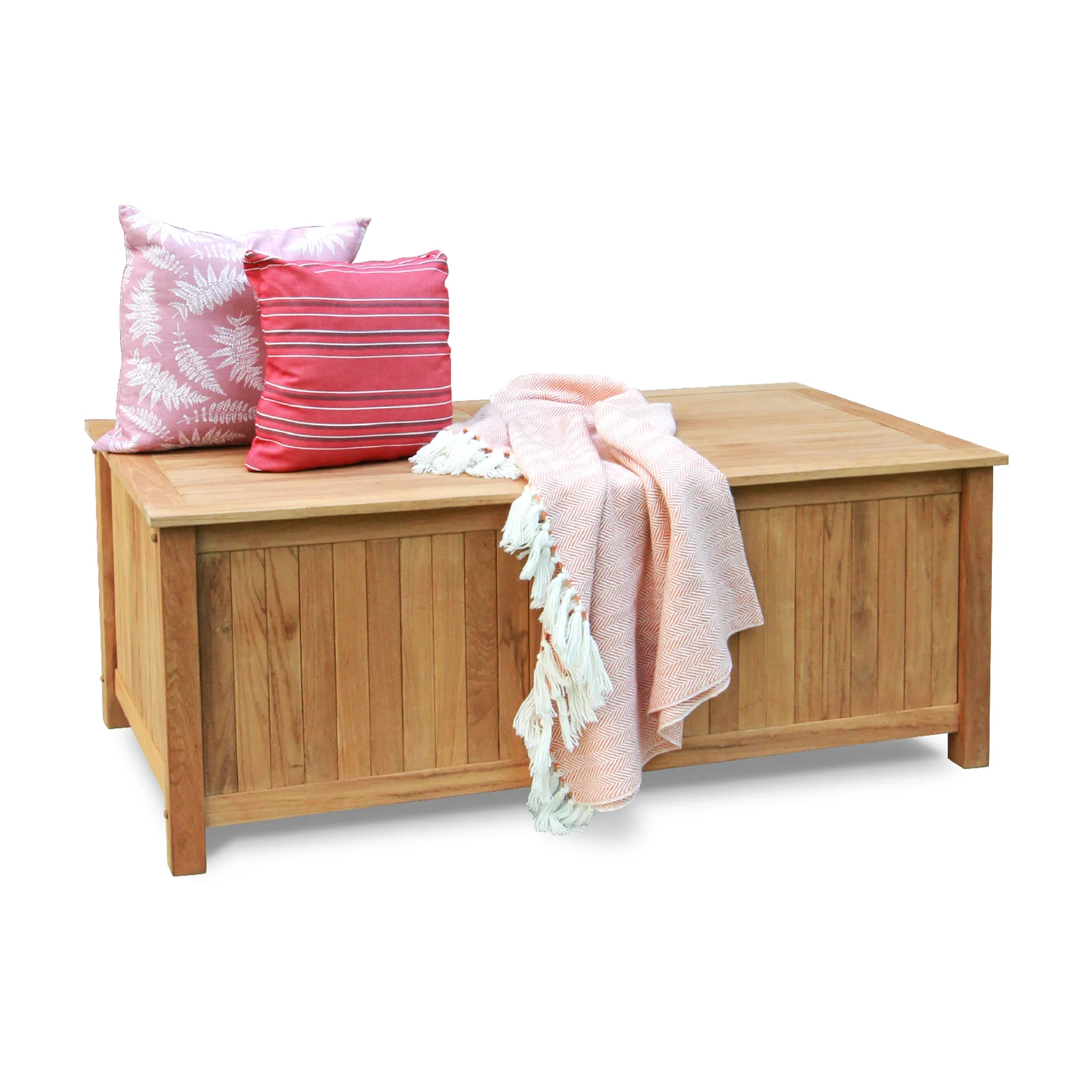 【Storage Shed】Birch Lane Summerton Teak Solid Wood Deck Box in Natural Teak