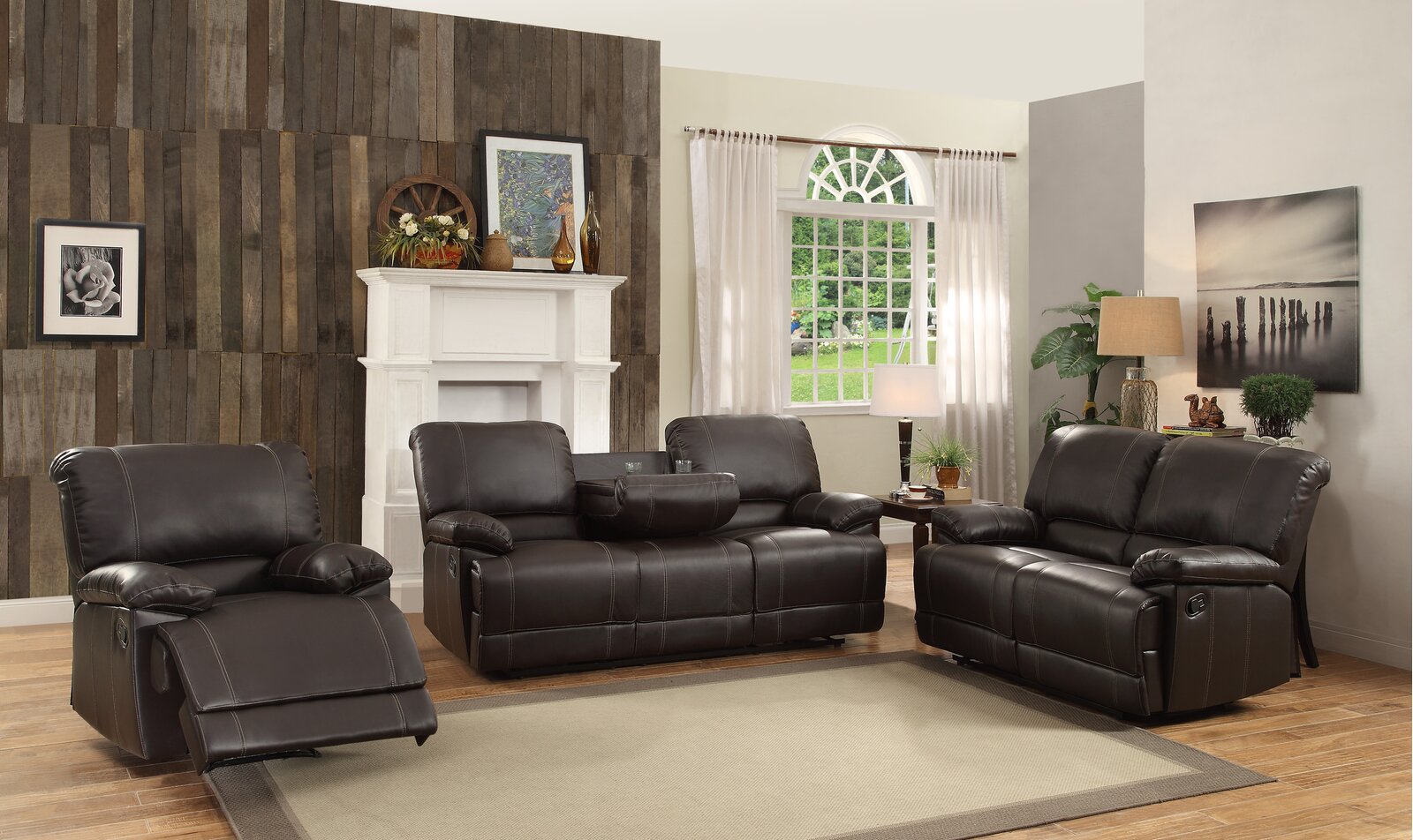 【Furniture】Edgar 81'' Vegan Leather Sofa