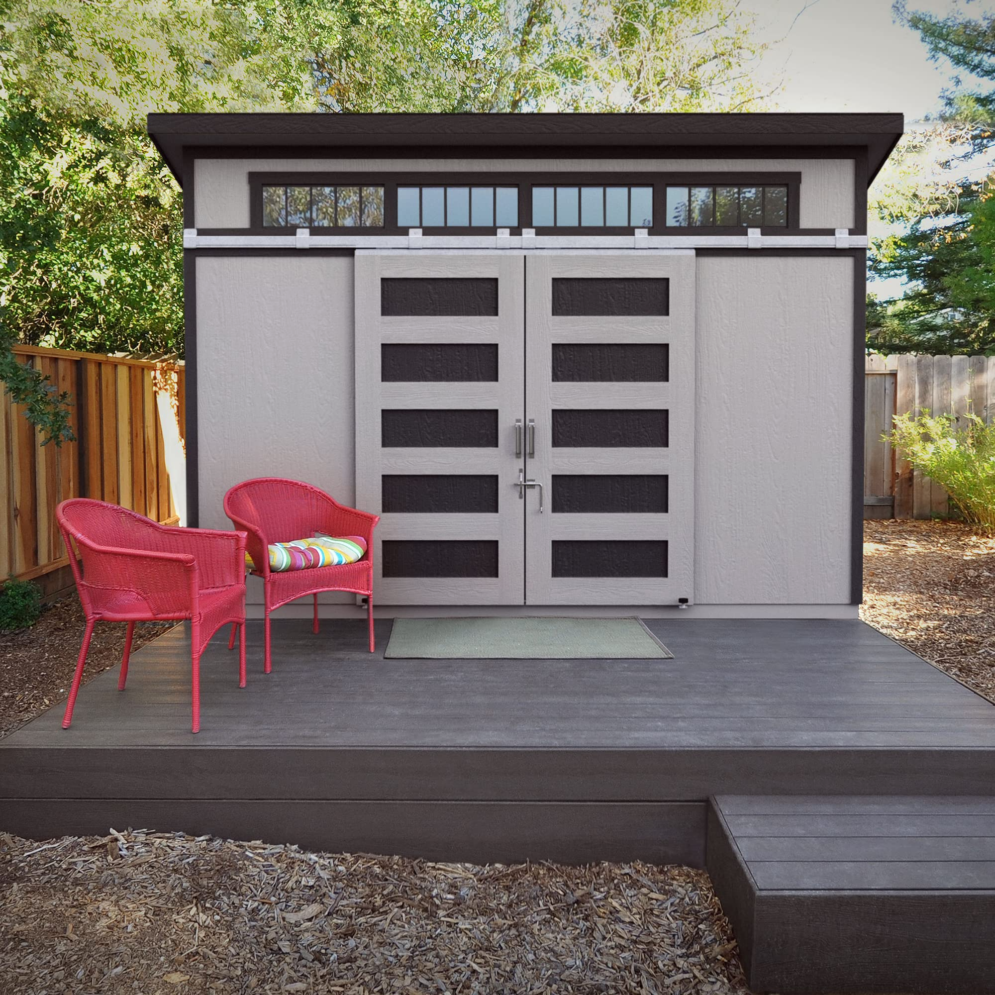 【Storage Shed】Palisade 12x8 Do-it-Yourself Wooden Storage Shed with Floor